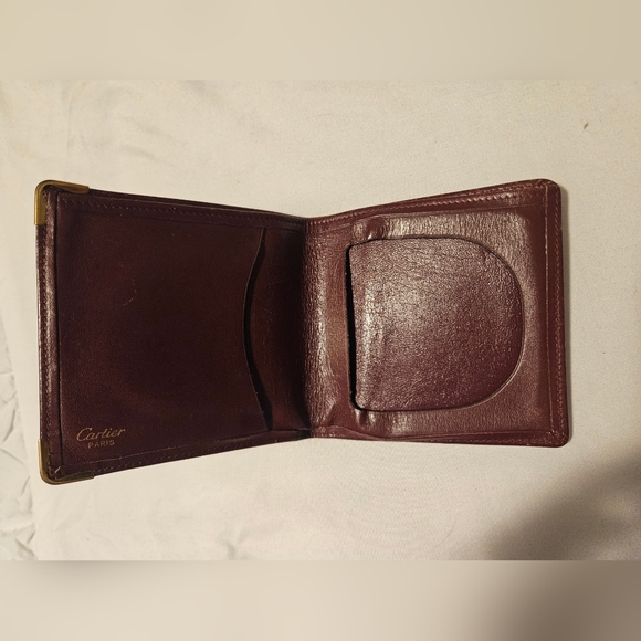 Cartier vintage burgundy bitfold leather wallet - Picture 7 of 7